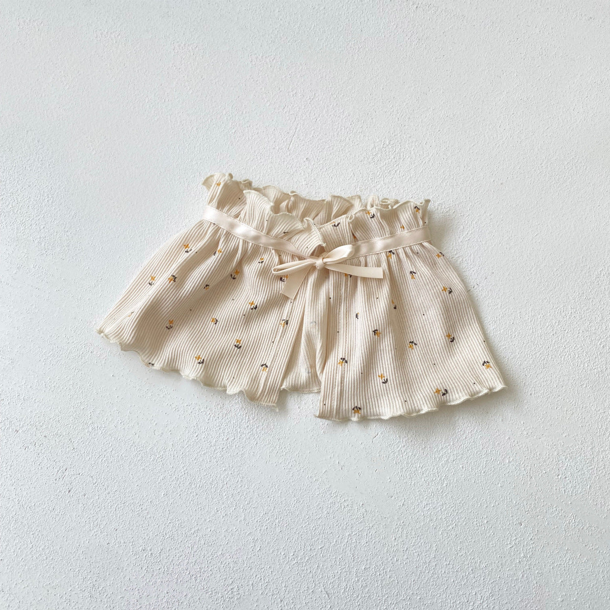 レトロ小花柄ベビーセットアップ(2color)