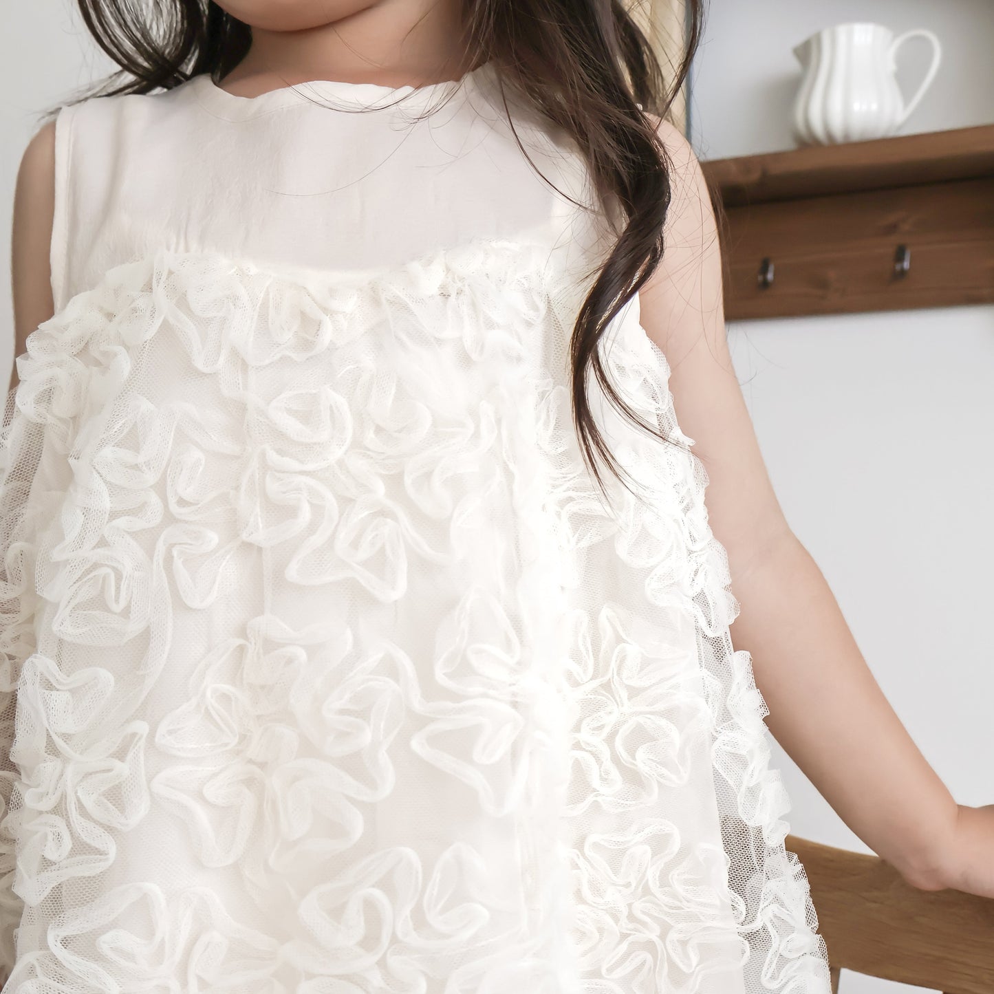 ふわふわフラワーチュールドレス