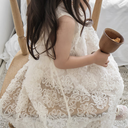 ふわふわフラワーチュールドレス