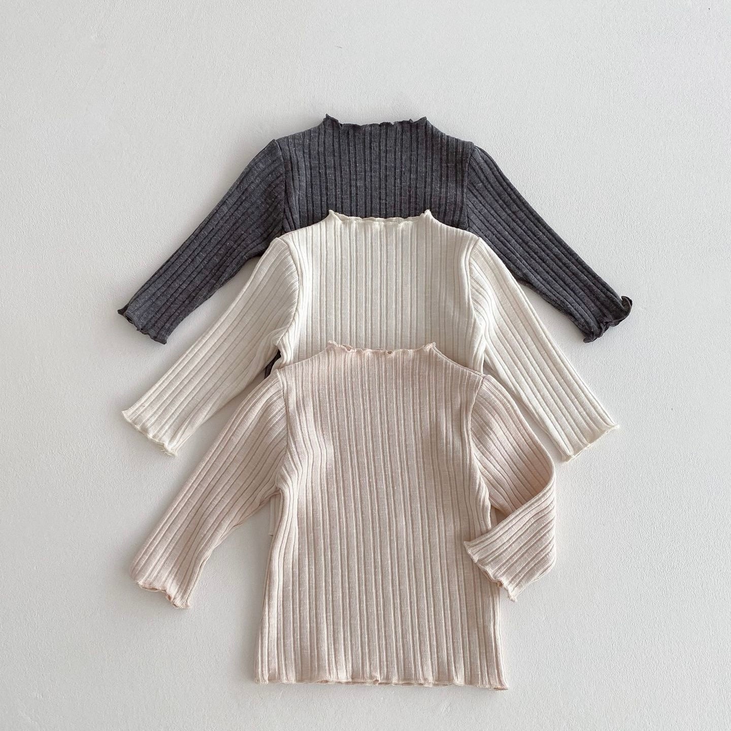 シンプルリブトップス(3color)