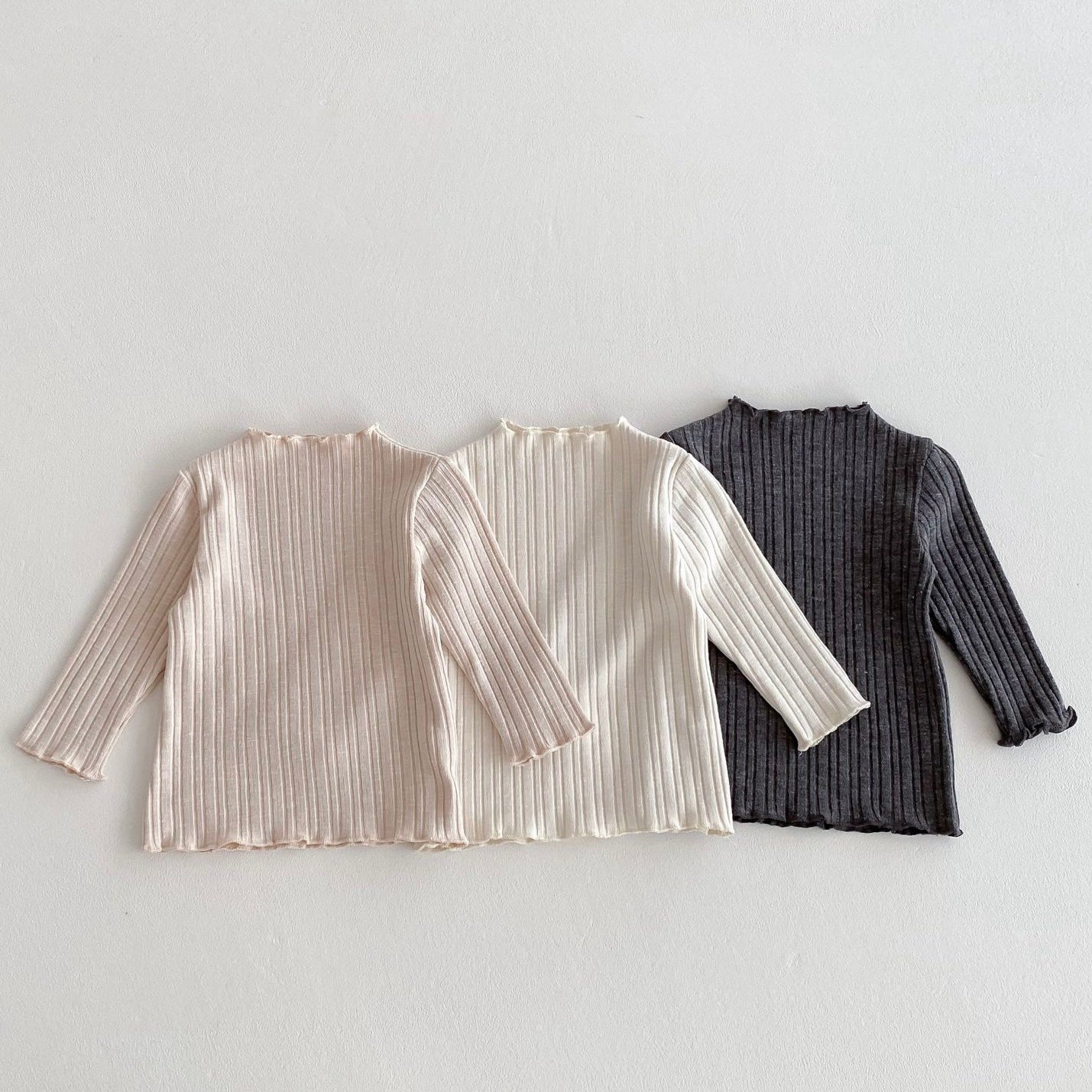 シンプルリブトップス(3color)