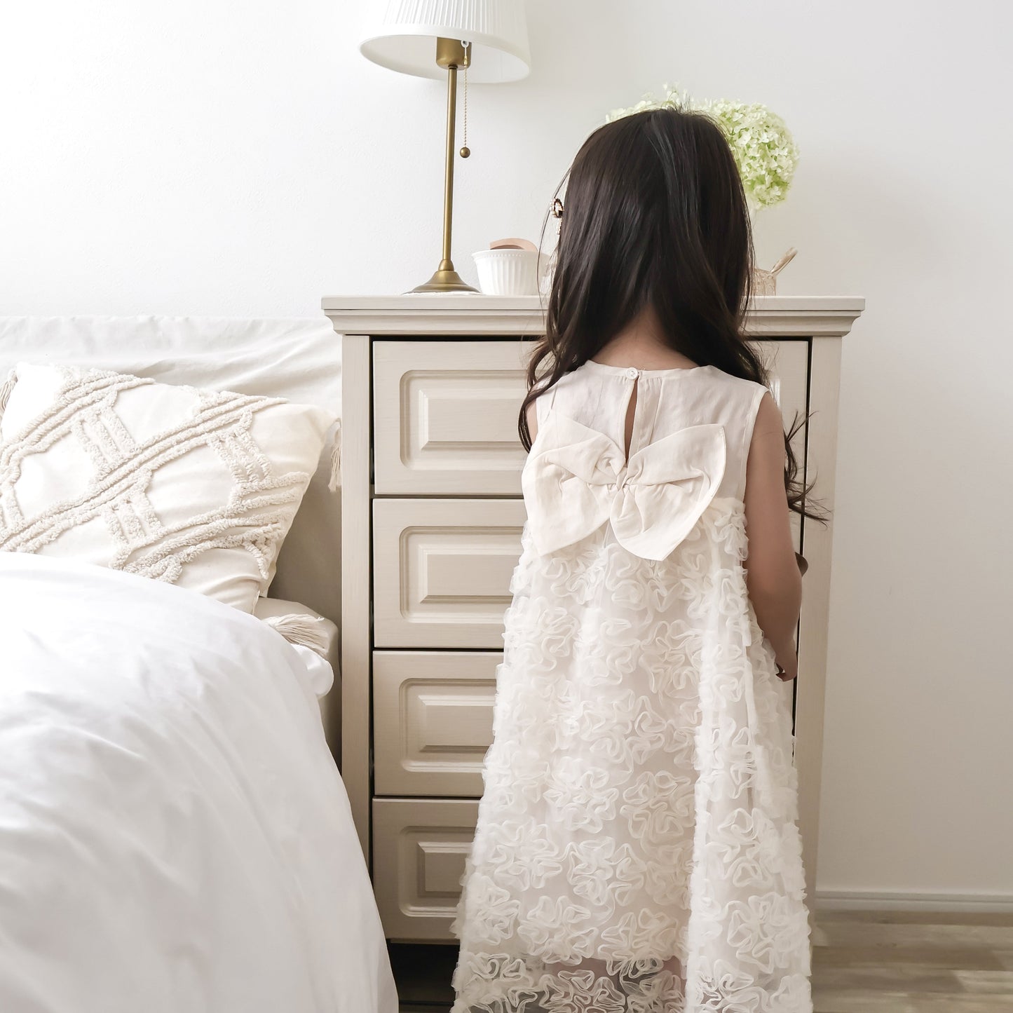 ふわふわフラワーチュールドレス