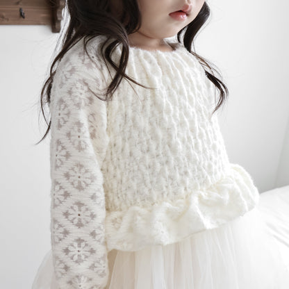 シャーリングダブルフリルドレス