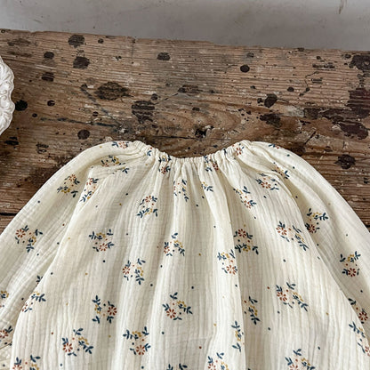 カントリーコットン長袖ロンパース