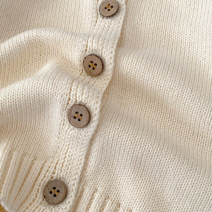 ポコポコスリーブニットカーディガン(2color)