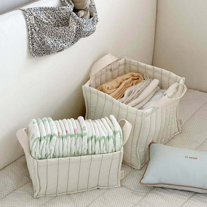 ナチュラルキルティングベビーバスケット(2size)