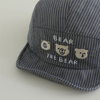 [4color / one size] ゆるべあ刺繍ベビーキャップ