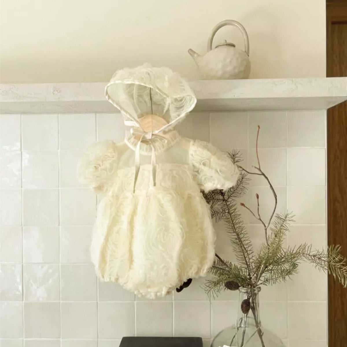 フラワーローズチュールワンピース(2color)