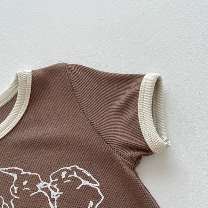 🅽🅴🆆 [3color / 66-90] ナチュラルラビットリブロンパース