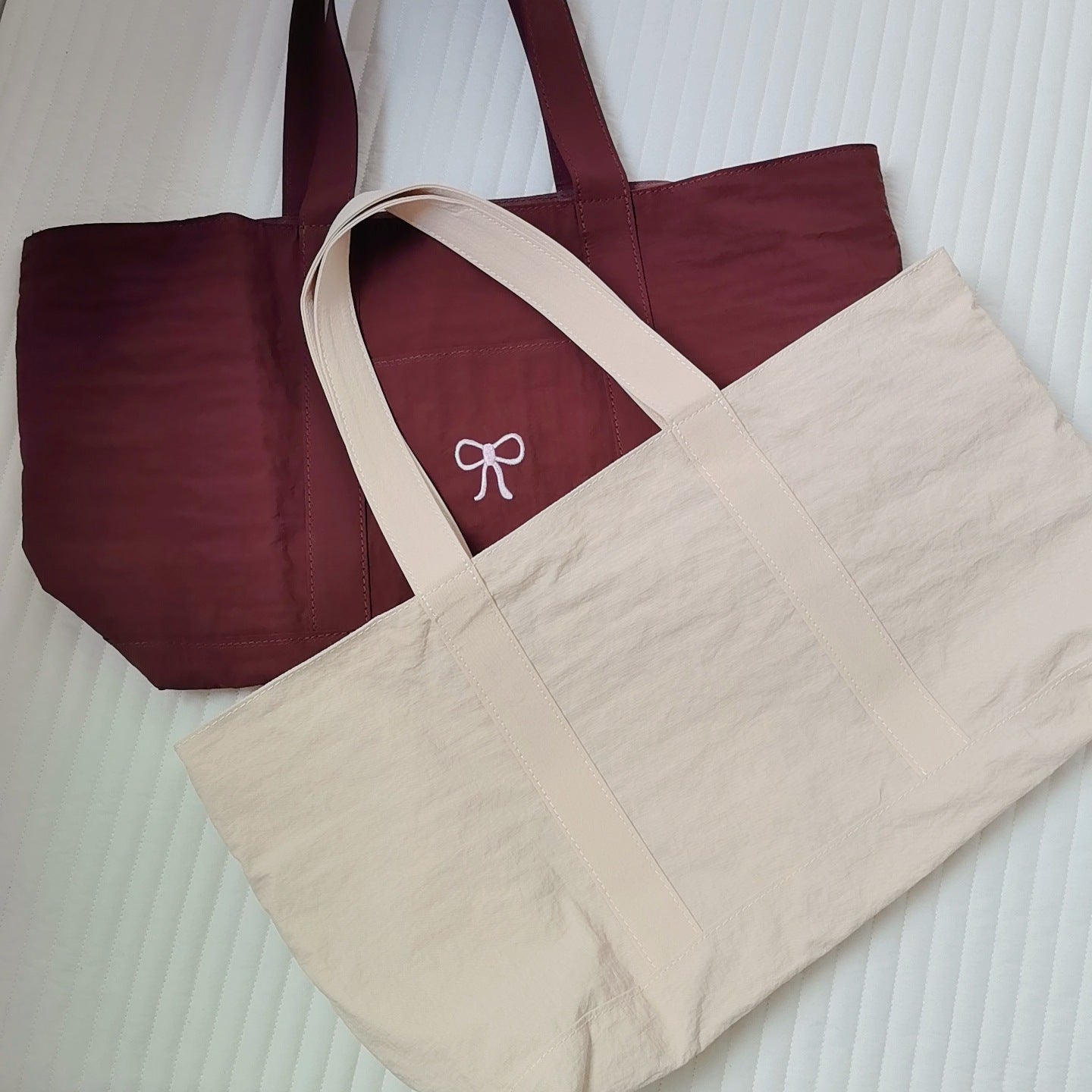 リボンハンドマザーズバッグ(2color)