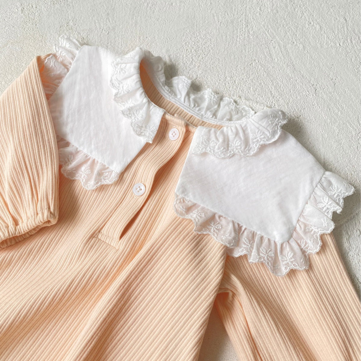 ダブルレースカラーリブロンパース(2color)