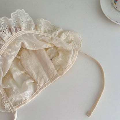 ベビーレースデザインボンネット(4color)