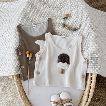 ベビースポットコーデュロイベスト(2color)