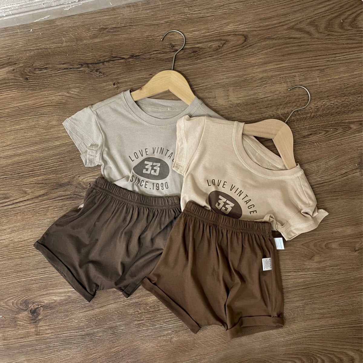 [4color / 66-110] ベビーボーイ&キッズカジュアルセットアップ
