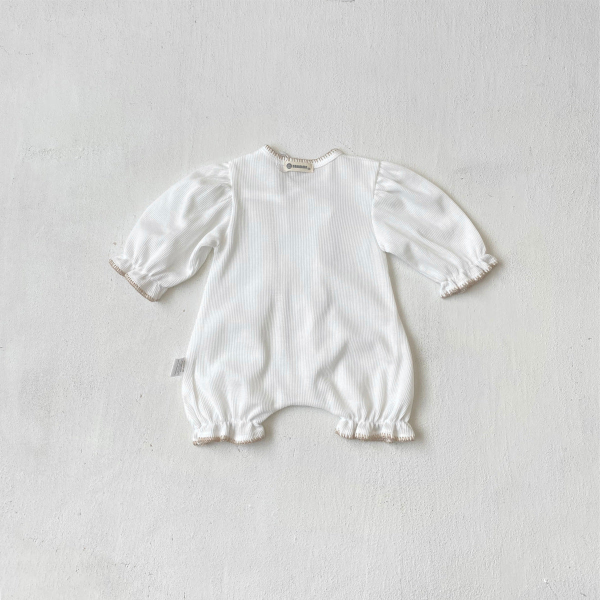 🅽🅴🆆 [2color / 66-90] ベビーワッフルパフロンパース