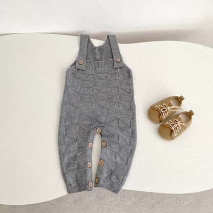 ベビーサロペットロングニット(3color)