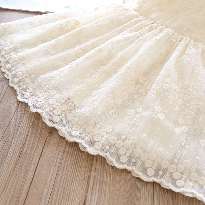 [90-140] ノルディック刺繍レースドレス
