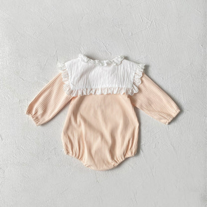 ダブルレースカラーリブロンパース(2color)