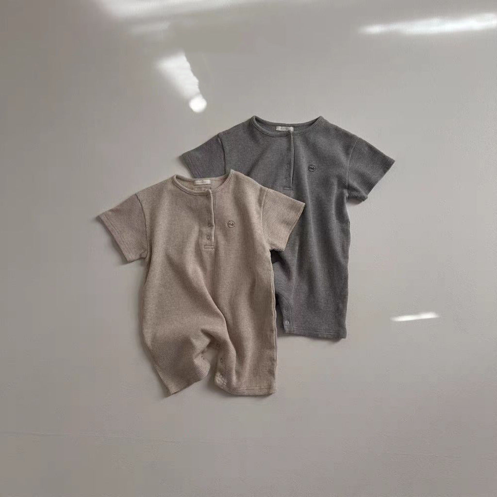 リラックスワッフルサマーロンパース(2color)
