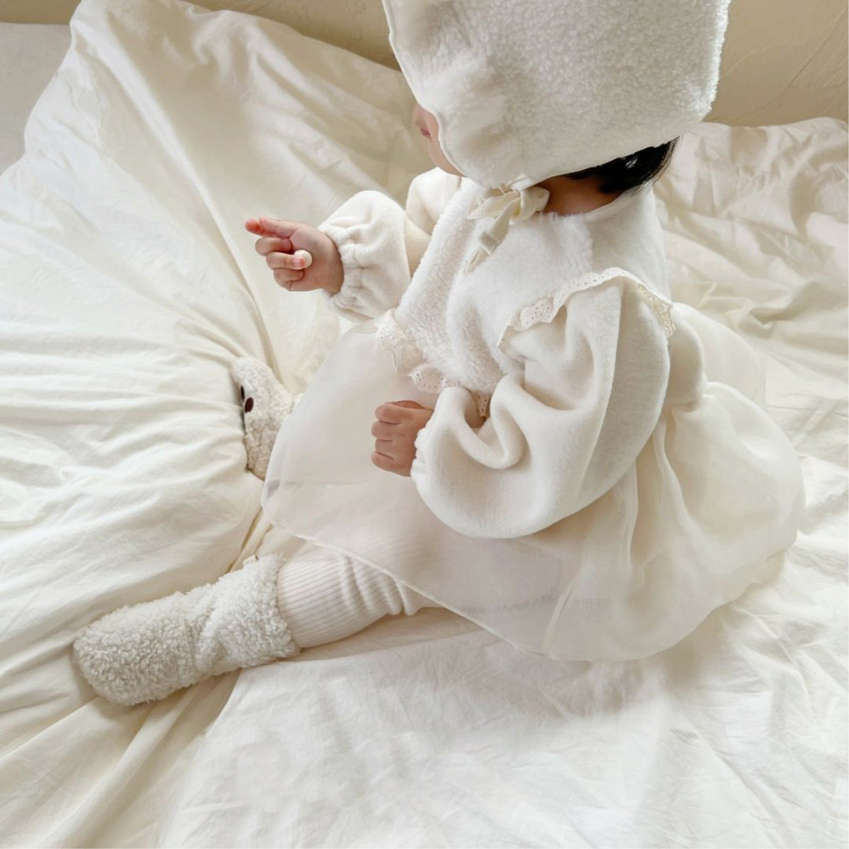 🅽🅴🆆 もこもこホワイトセレモニーベビーセット