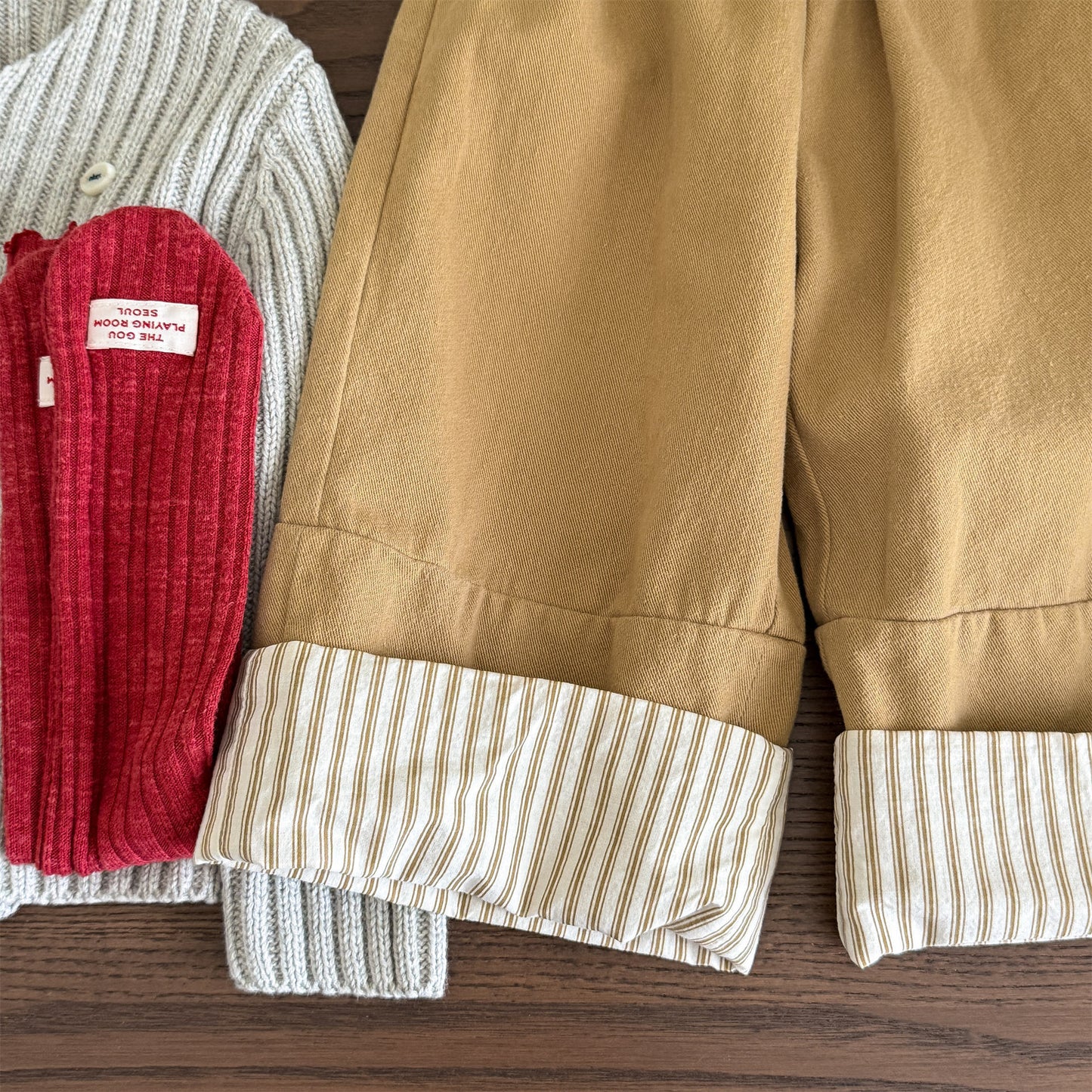 [2color / 80-130] ストレートワイドパンツ