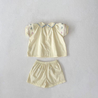 🅽🅴🆆 [73-100] 北欧お花刺繍サマーセットアップ