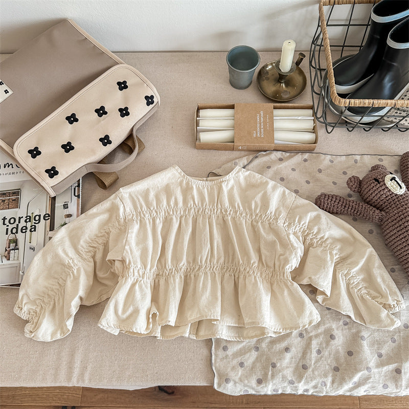 シャーリングガールブラウス(2color)