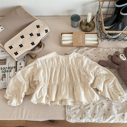 シャーリングガールブラウス(2color)