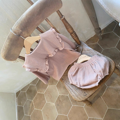 コットンフリルカラーセットアップ(2color)