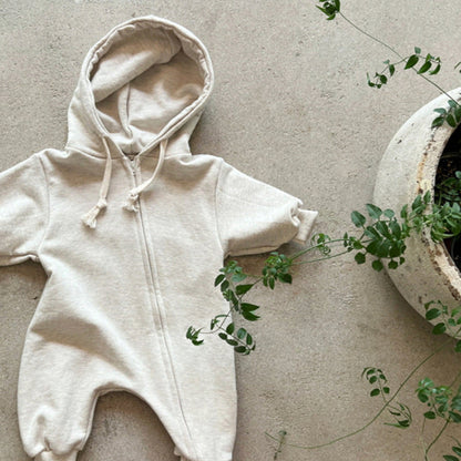 ナチュラルジッパーロンパース(3color)