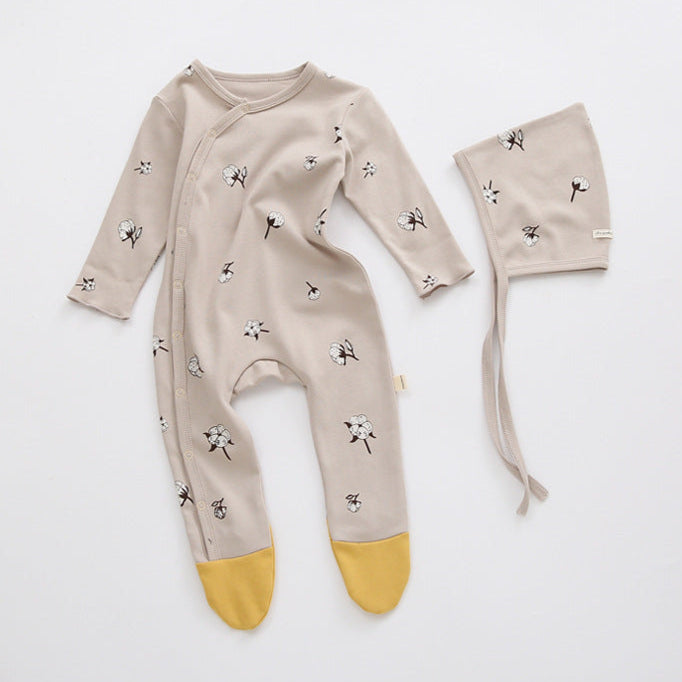 北欧バイカラーベビーロンパースセット(3color)