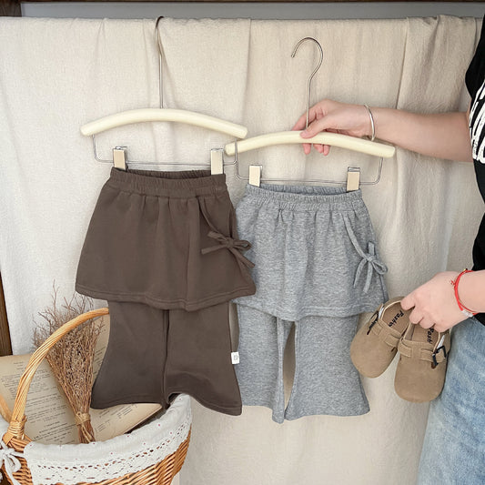 フェイクピースフレアパンツ(2color)