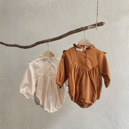 ナチュラルカントリー刺繍ロンパース(2color)