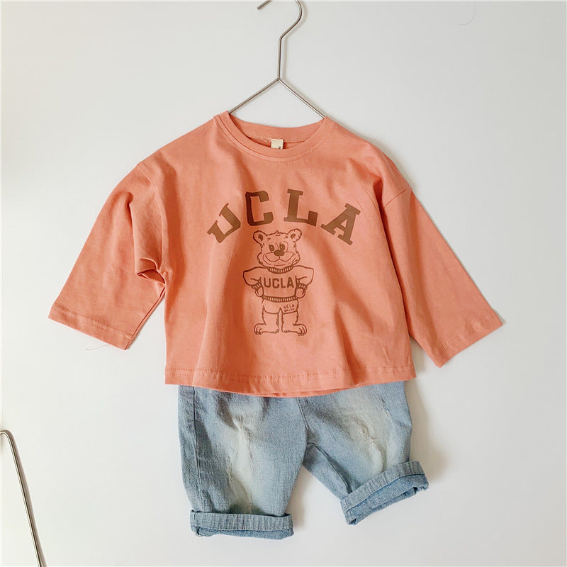 🅽🅴🆆 [3color / 80-130] ラフベアプリントTシャツ