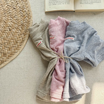 🅽🅴🆆 [3color / 80-130] 杢カラーシックサマーシャツ