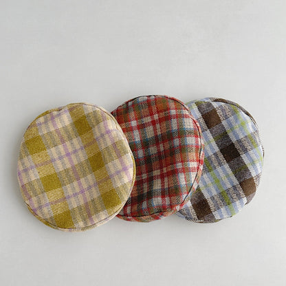 レトロチェックベレー帽(3color)