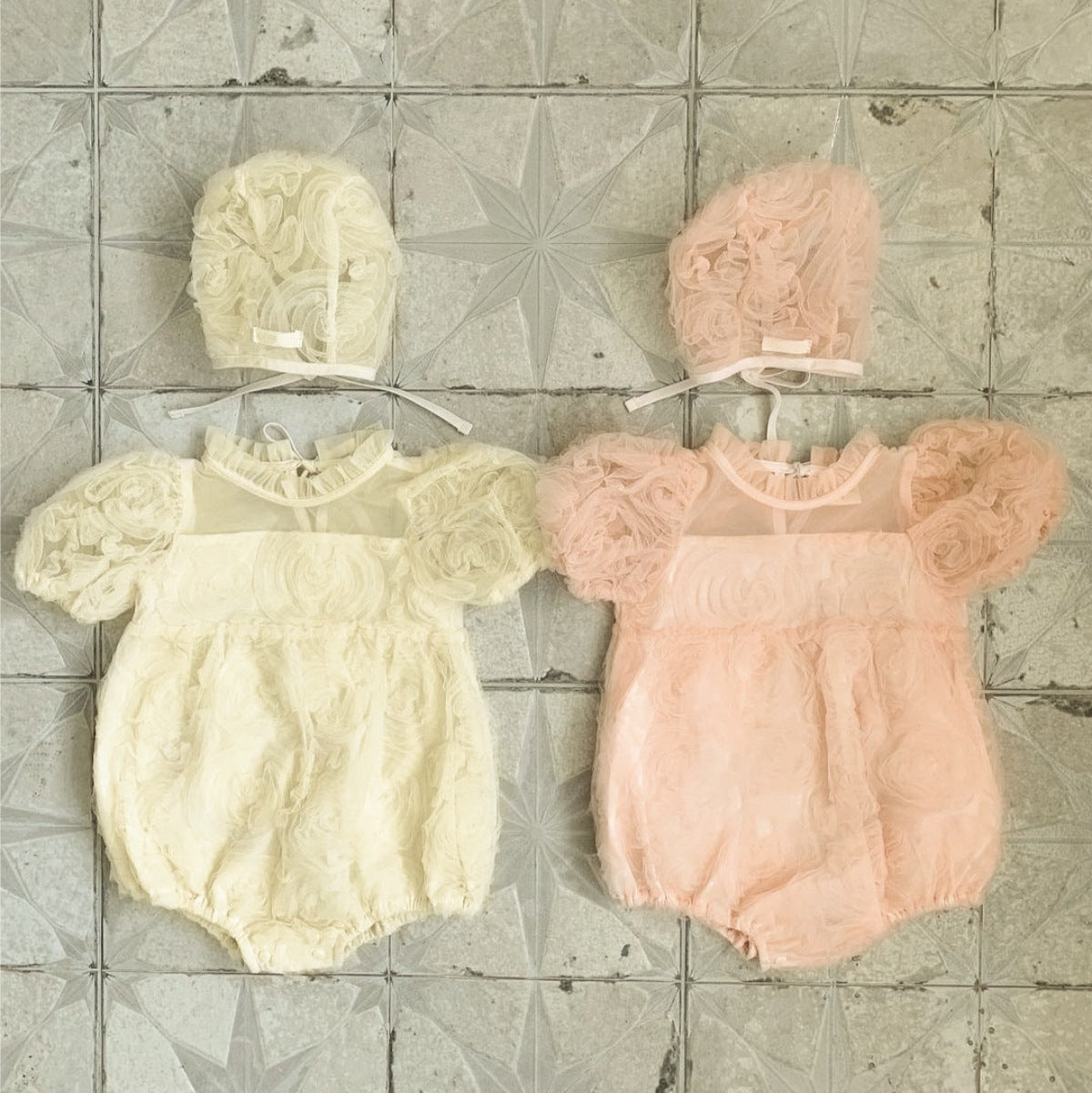 フラワーローズチュールワンピース(2color)