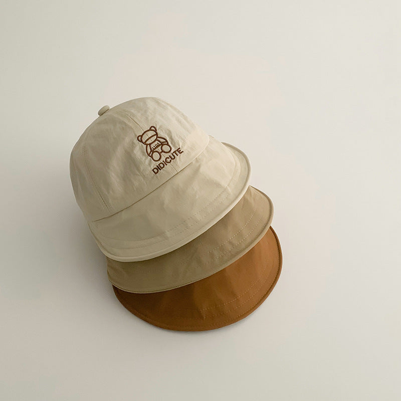 クマさん刺繍アーチキャップ(4color)