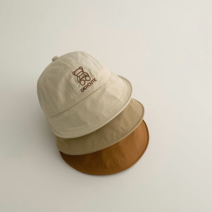 クマさん刺繍アーチキャップ(4color)