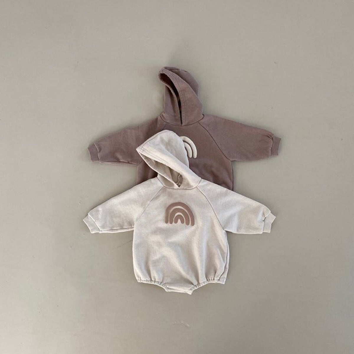 レインボーフードロンパース(2color)