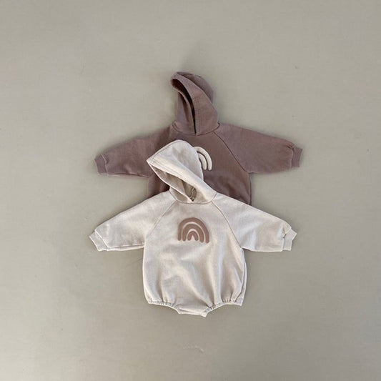 レインボーフードロンパース(2color)