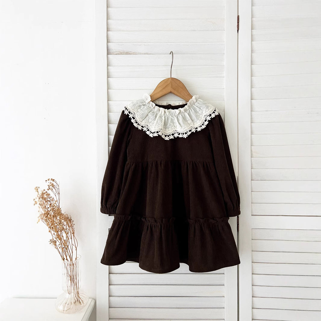 🅽🅴🆆 お花レース衿ナチュラルワンピース