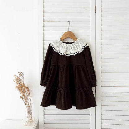 🅽🅴🆆 お花レース衿ナチュラルワンピース