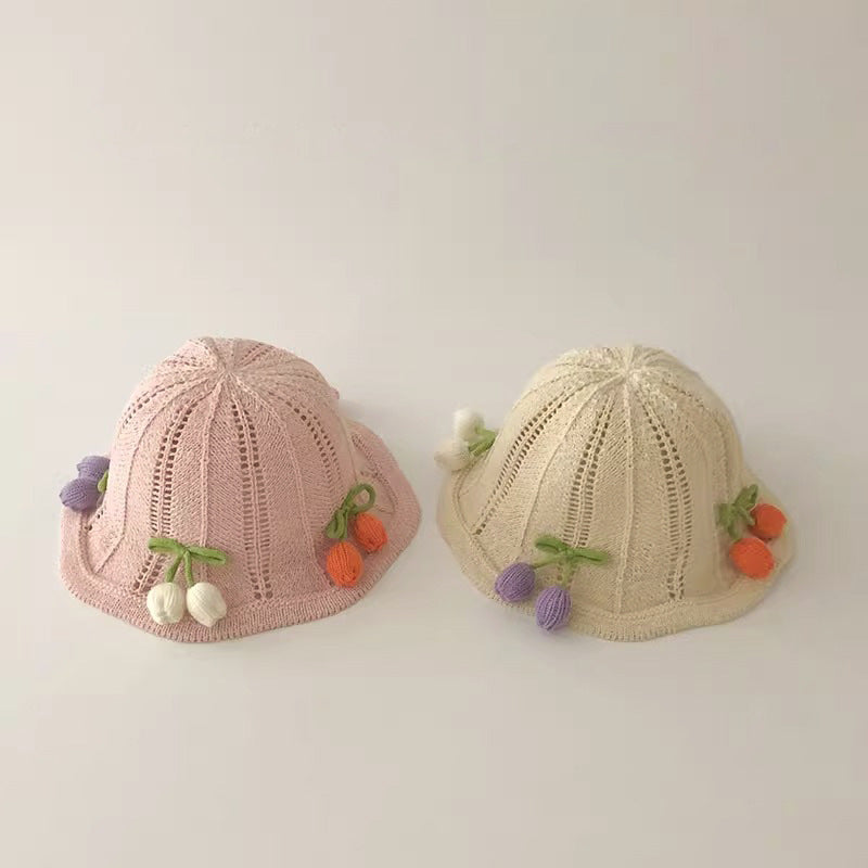 🅽🅴🆆 [3color / one size] ボンボンおはなベビーサマーハット