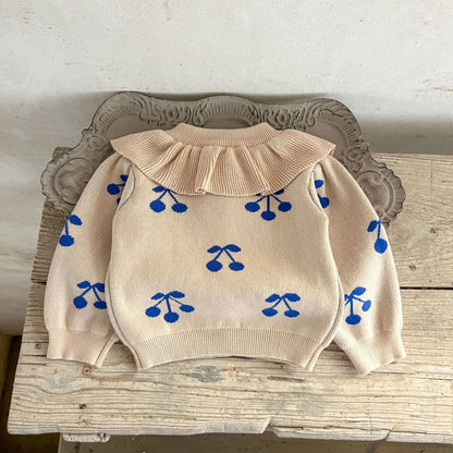 ブルーチェリーニットカーディガン