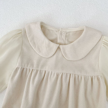 コーデュロイ切り替えロンパース(2color)