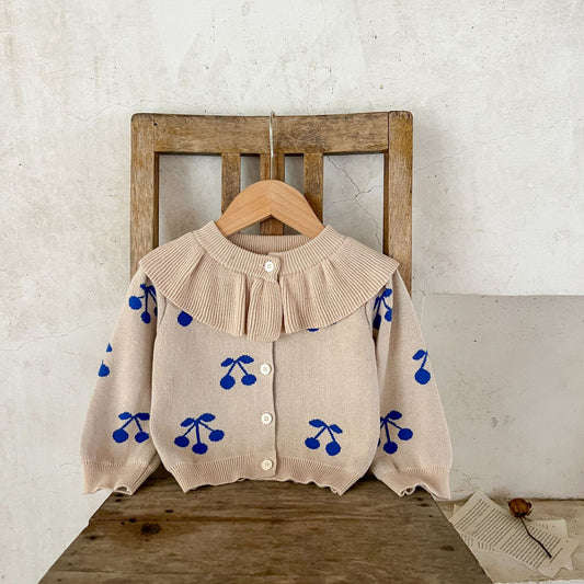 ブルーチェリーニットカーディガン