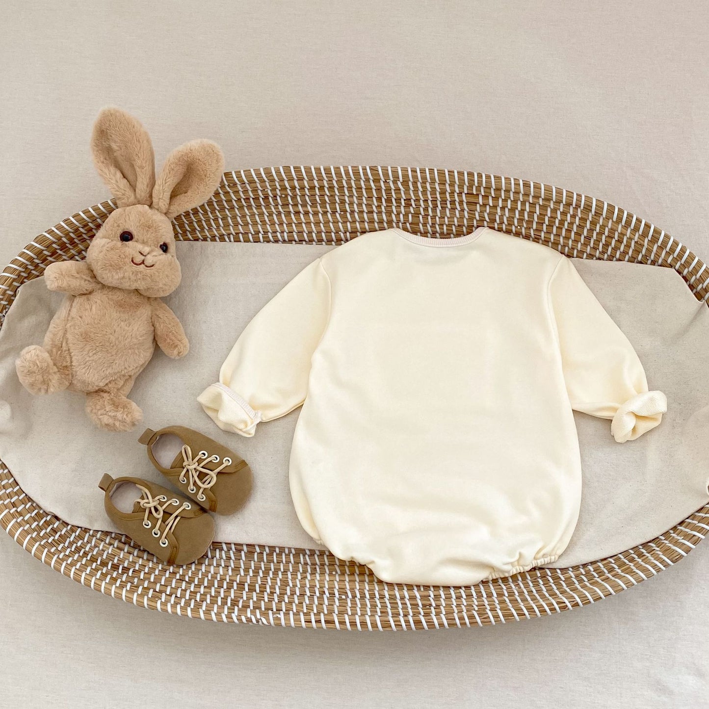 イラストべあ長袖ロンパース