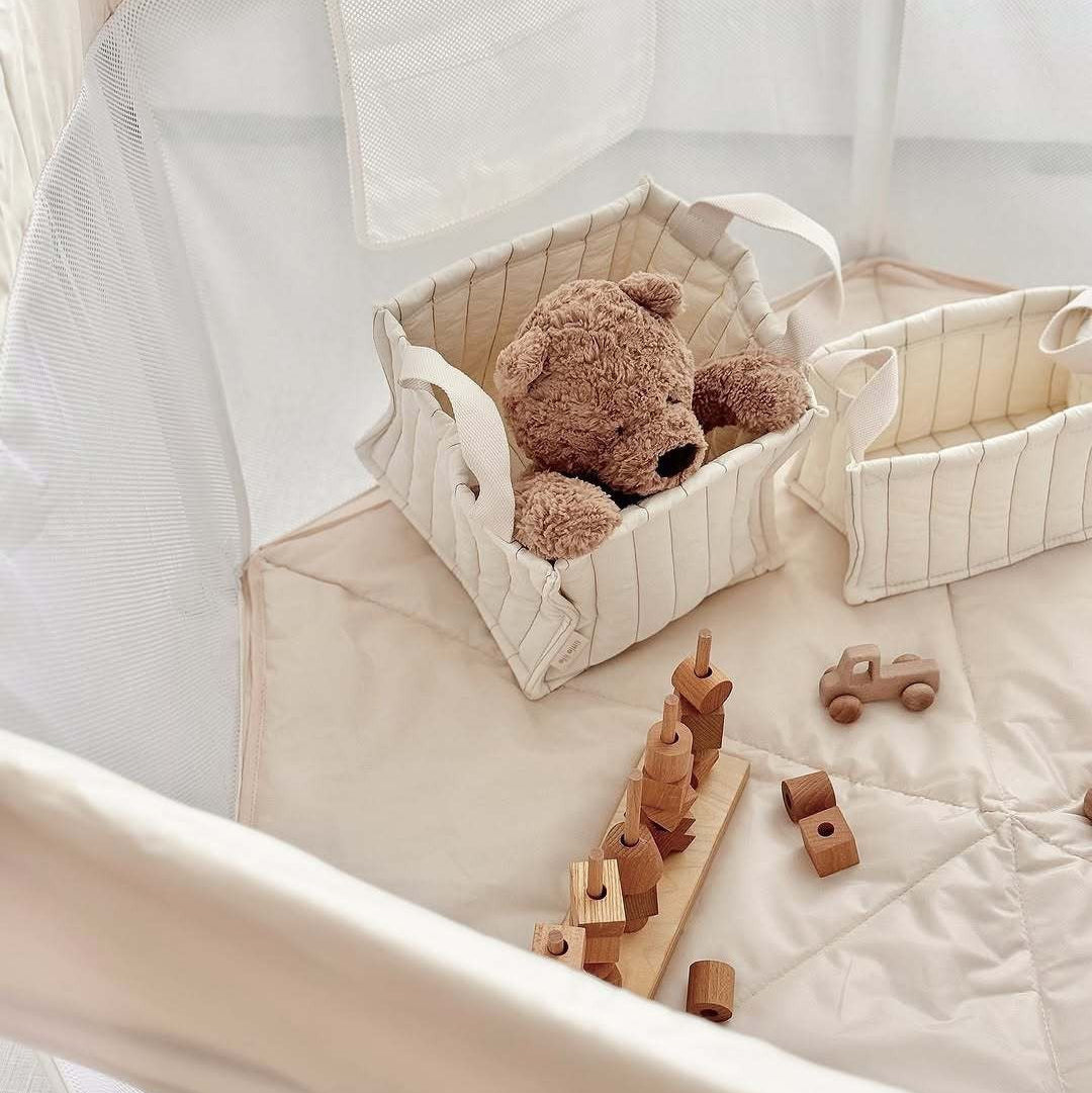 ナチュラルキルティングベビーバスケット(2size)