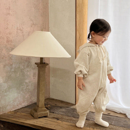 ナチュラルジッパーロンパース(3color)